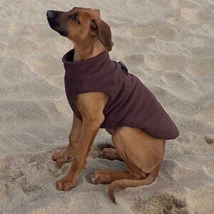 Gooby Dog Fleece Reversible Zip Up with Built-In Harness